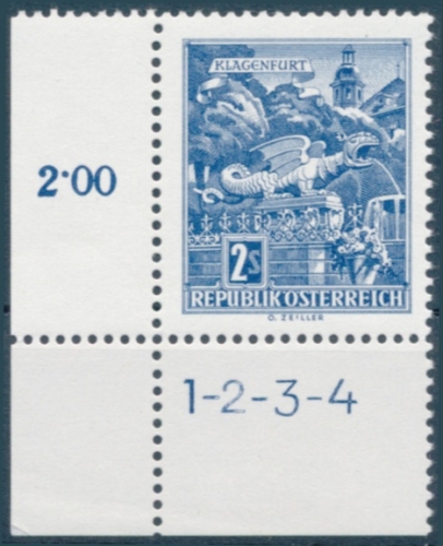 Briefmarke mit Symbolzahl(en)